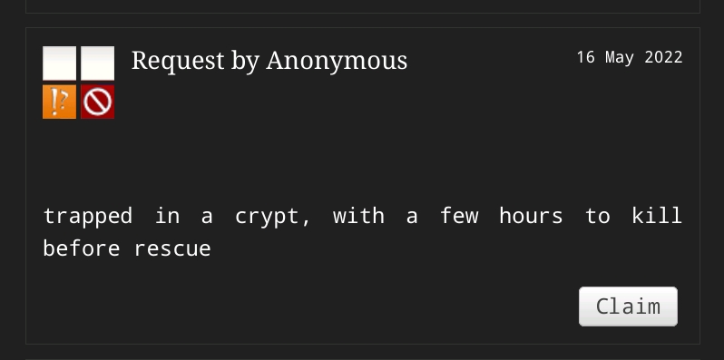 trapped in a crypt